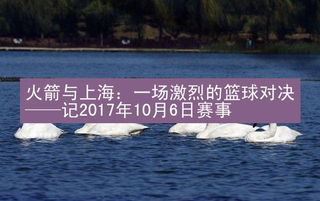 火箭与上海：一场激烈的篮球对决——记2017年10月6日赛事