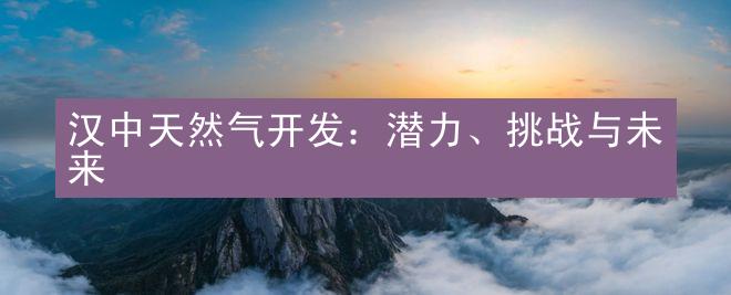 汉中天然气开发：潜力、挑战与未来