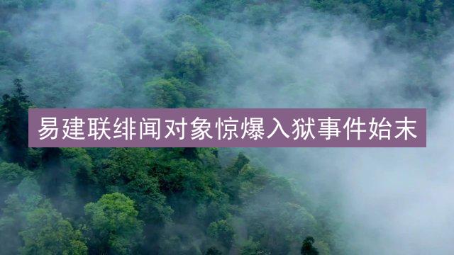 易建联绯闻对象惊爆入狱事件始末